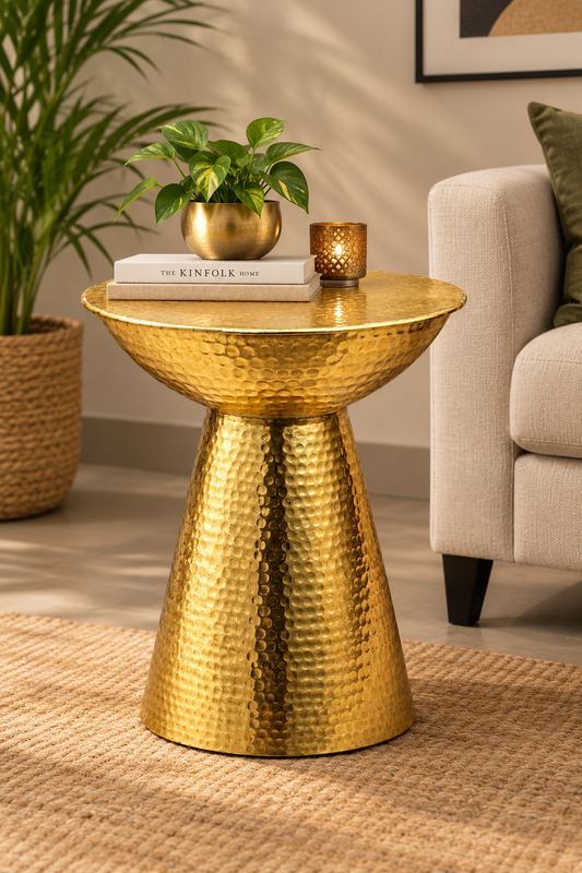 ALUMINIUM HAMMERED BAR STOOL