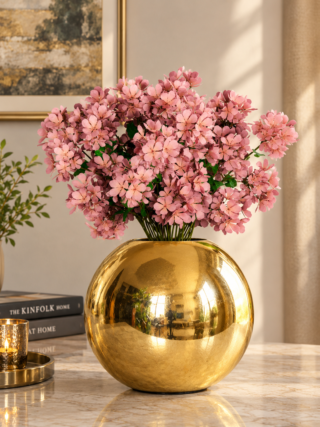 Luxury Gold Aluminum Decorative Vase
